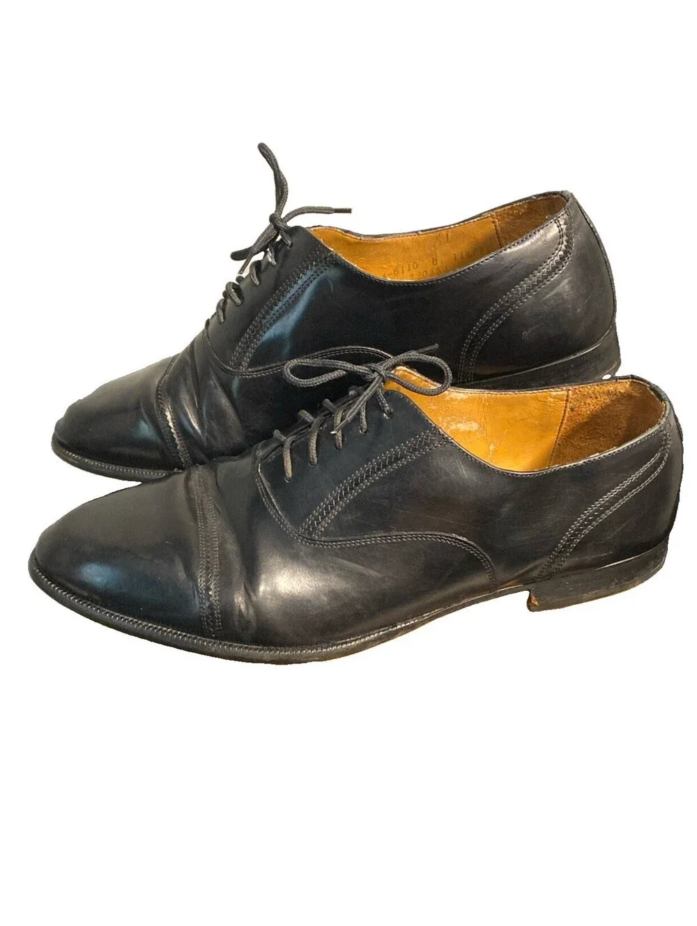 Giorgio Brutini Men Black  Oxford Dress Shoes Size 11.5 EEE